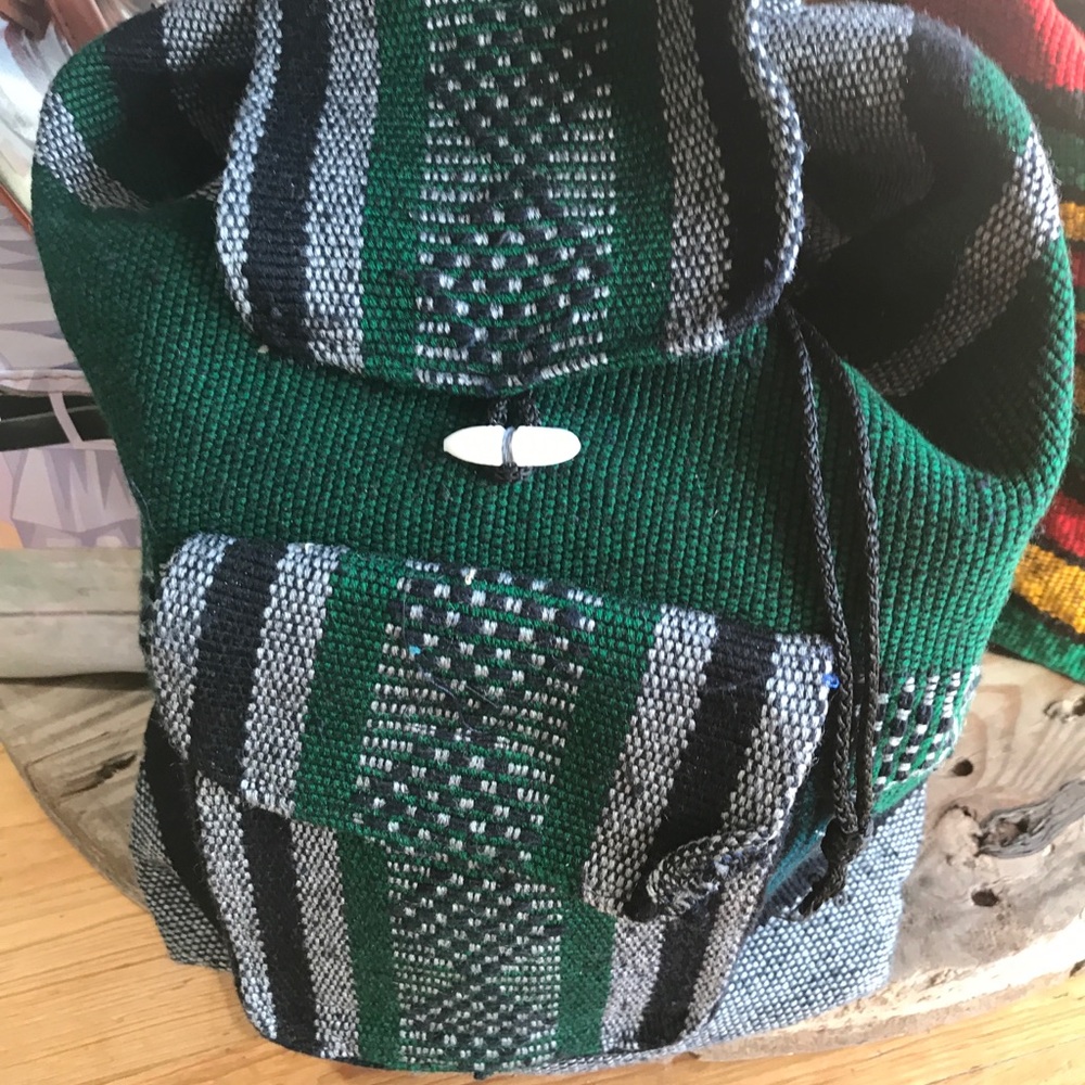 Green backpack